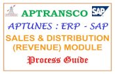 APTUNES : ERP - SAP SALES & DISTRIBUTION (REVENUE) MODULEapps.aptransco.co.in/sapTraining/Forms/APTUNES _SD... · customer and furnish to SD Core team. Customer GST No is to be verified