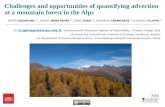 Challenges and opportunities of quantifying advection at a ... · representative of net photosynthesis of vegetation during daytime and of whole ecosystem respiration during nighttime.