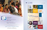 L UMS LUMS SBASSE Create SDSB Admission ... · Deadlines Online application activation October 20, 2015 Deadline to take SAT (For the first round of admissions) January 23, 2016 Deadline