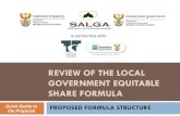 REVIEW OF THE LOCAL GOVERNMENT EQUITABLE SHARE … · Background to the LGES formula review 3 The local government equitable share (LGES) is an unconditional transfer of nationally