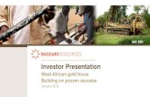 Investor Presentation - Bassari Resources · Jan Disclaimer & Competent Persons Statement This presentation has been prepared by Bassari Resources Limited (“Company”). It should