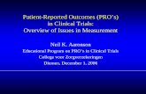 Patient-Reported Outcomes (PRO’s) in Clinical Trials: Overview of … · 2007. 5. 2. · a matter of fact, in point of fact, the fact of the matter is… (introductory phrases used