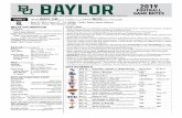BAYLOR ATHLETICS COMMUNICATIONS: 1500 S. University … · 2019. 9. 16. · • Freshman kicker Noah Rauschenberg ranks ninth nationally in touchback percentage (83.3%, 15-of-18).