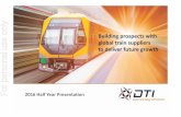 For personal use only - ASX · Significant increase in prospects and preferred tenderer opportunities, especially in rail Awarded $5.3 million Alstom contract 22 new trains for the