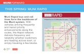 THIS SPRING: MUNI RAPID stop... · THIS SPRING: MUNI RAPID Muni Rapid bus and rail lines form the backbone of the Muni system.With vehicles arriving frequently and transit priority