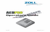 ZOLL AED Pro Operator’s Guide AED PRO... · the unit with the defibrillation pads shorted together or in open air. Electrical shock Before defibrillation, be sure to disconnect