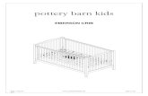 pottery barn kids · 2020. 6. 1. · pottery barn kids EMERSON CRIB ... Children can suffocate on soft bedding. Do not plac e pillows, comforters or soft mattresses in this crib.
