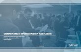 CONFERENCE SPONSORSHIP PACKAGES · BRONZE SPONSORSHIP 10.000 EUR SILVER SPONSORSHIP 20.000 EUR GOLD SPONSORSHIP 30.000 EUR As a sponsor, choose 4 conferences, 2 of each group - 2