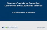 Governor’s Advisory Council on Connected and Automated ... · State of Minnesota Sample PowerPoint Template Author: MN.IT Services Communications Subject: PowerPoint Template Keywords: