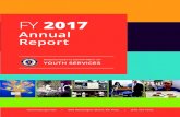 FY 2017the-hired-pen.com/pdf/DYSFY17AnnRep.pdf · Highlighting our positive youth outcomes, our FY 2017 successes include: Highlights 140 DYS youth earned High School Diplomas, HiSET,
