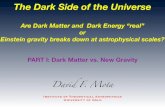 The Dark Side of the Universe The Dark Side of the Universe Are Dark Matter and Dark Energy â€œrealâ€‌