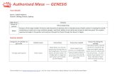 Authorised Mess GENESIS · 2019. 6. 10. · Genesis 9:12 –17, reminding God of his promise to Noah and us. It can also be linked to the story of Joseph's coat in Genesis 37:3. And