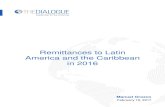 Remittances to Latin€¦ · the Caribbean in 2015, Inter-American Dialogue, February 2016. Mexico and Central America Mexican remittances have continuously increased since 2012,