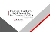 Financial Highlights Brief Report for 1st Quarter …5 A. Financial Highlights for 1st Quarter FY2020 ∎Financial Results for 1st Quarter FY2020 by Segment ∎Key Factors ‣Dry Bulk