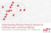 Understanding Wireless Protocol options for enabling smart … · 2016. 12. 2. · Multiprotocol wireless SoCs Mighty Gecko | Blue Gecko |Flex Gecko Getting to market faster Wireless