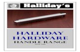 Halliday Hardwarehalliday.com.au/.../HALLIDAY-HANDLE-RANGE-V9.compressed.pdf · 2018. 6. 13. · CURVE PULL FALL KNOB Length 27mm SATIN NICKEL FINISH 16mm c.c. 046-0146 SLIM EDGE