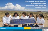 DOE/Sandia Tribal Energy Internship Program: Immersion of ... · His paper, “Sustainability of Small Wind Turbines on Native American Tribal Lands” Cherylin Wilson (Navajo) BS