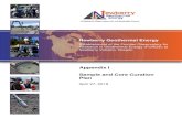 Appendix I Sample and Core Curation Plan - …...Newberry Geothermal Energy Establishment of the Frontier Observatory for Research in Geothermal Energy (FORGE) at Newberry Volcano,