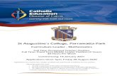 St Augustine's College, Parramatta Park€¦ · 3. CV/Resume (Maximum 2 Pages) Provide a CV/Resume which includes: Education Employment history (position, organisation, employment