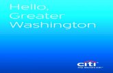 Hello, Greater Washington · 2016. 7. 22. · event spanning more than 90 countries. In Greater Washington, more than 2,500 Citi colleagues, alumni, clients, family and friends have