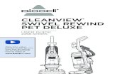 CLEANVIEW SWIVEL REWIND PET DELUXE · Rewind Button Dusting Brush Tool Pet TurboEraser® Tool Lifetime Post-Motor Filter The only tool you will need to assemble your vacuum is a Phillips-head