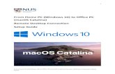 From Home PC (Windows 10) to Office PC (macOS Catalina ... · 1. Set up Office PC for Remote Desktop Access (one-time setup) 2. Connect from Home PC to Office PC Do note that this