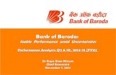 Bank of Baroda Meet/132134_20141107.pdf · • During H1, FY15, the ank’s term deposits with preferential rate of interest has declined from Rs 11,792 cr at end-Mar, 2014 to Rs