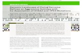 Genomic Landscape of Ewing Sarcoma Deﬁ nes an Aggressive ... · 1342 | CANCER DISCOVERYNOVEMBER 2014 ABSTRACT Ewing sarcoma is a primary bone tumor initiated by EWSR1 – ETS gene