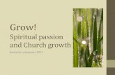 Grow! · churches grow and grow bigger when •The priest takes his or her own spiritual development and discipleship seriously •And when the congregation begins to own and inhabit
