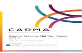 External Evaluator Mid Term Reportcarma-project.eu/wp-content/uploads/2019/01/WP6-9-CARMA... · 2019. 1. 22. · External Evaluator Mid Term Report (WP6-9) Project no. 562261-EPP-1-2015-1-IT-EPPKA3-PI-FORWARD