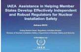 IAEA Assistance in Helping Member States Develop ...IAEA Outline • Regulatory Peer Reviews (IRRS) in the Context of DiD • DiD in an extended sense • Role of IRRS in DiD • DiD