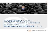 SANDSIV VOC HUB – CUSTOMER EXPERIENCE MANAGEMENT 2 · based on customer insights, then a true 360 degree view of the customer relationship can deliver the same results as many other,