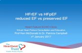 HFrEF vs HFpEF reduced EF vs preserved EF · HFpEF (YLGHQFHGRHVQ¶WVXSS RUWXVHRIWULSOHWKHUDS\ Diuretics remain cornerstone of therapy Optimising treatment of co-morbidities Ongoing