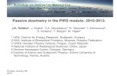 Passive dosimetry in the PIRS module: 2010- 2013.wrmiss.org/workshops/eighteenth/Palfalvi.pdfday TTD-6-1 Soyuz-TMA-01M 16.03.2011. 187-TTD-7-2 Soyuz-TMA-21 16.09.2011. 371 184 TTD-6-2