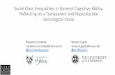 Social Class Inequalities in General Cognitive Ability ...€¦ · Data analysis outputs (e.g. modelling results, plots etc.) 3. ... Literate Programing •A computer programming