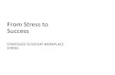 From Stress to Success - Magellan Ascend · From Stress to Success STRATEGIES TO DEFEAT WORKPLACE STRESS . Objectives. Learn the importance of managing workplace stressors Identify