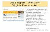 “Changing Practices in Data AIBS Report – 2014-2015 Virginia … · 2017. 4. 17. · STS Liaisons Forum June 2015-American Institute of Biological Sciences Virginia (Ginny) Pannabecker
