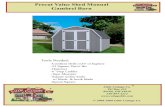 Precut Value Shed Manual Gambrel Barn - Better Sheds · Precut Value Shed Manual Gambrel Barn Construction Manual © 2008-2009 Little Cottage Co. Page 6 31 32 33 34 35 36