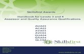 Skillsfirst Awards Handbook for Levels 3 and 4 AUA03 ACA03 ... · TAQA Level 3 and 4 v3 13092017 6 4.0 Summary of assessment methods For this qualification, learners will be required