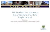 Student Centered UR Student Slides for F20 Registration · Class Year v. Class Standing §Your class year is being translated into a class standing, so for the remainder of Spring