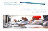 Postgraduate Programme in University Learning and Teaching ... · Certificate (PG Cert), that develops students as reflective practitioners. The second stage expands students’ knowledge