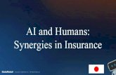 AI and Humans: Synergies in Insurance · Banner and Content Personalization Security + CRM / Lifetime Customer Value + Duplicate Record Detection Attrition Modelling, Hiring and Succession