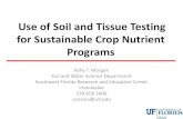 Use of Soil and Tissue Testing for Sustainable Crop Nutrient … · 2020. 2. 11. · Agricultural Nutrients • Excess nitrogen and phosphorus are the most common causes of water