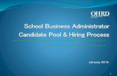 SBA Candidate Pool and Hiring Process Writing is evaluated on the following: â€¢ Problem-solving skills