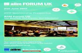AIIM Forum UK · perspective it was certainly a very positive and successful one – again!” AIIM Forum UK Exhibitor “ The AIIM Forum in London is the place for leaders in the