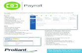 Payroll - Proliant Inc Clark/Employee... · 5/29/2015  · Payroll The People Side of Business 770.395.6615| Our web-based HRIS and payroll solution that ensures your payroll process