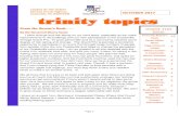 trinity topics€¦ · Page 1 CHURCH OF THE TRINITY 323 East Lincoln Highway Coatesville, PA 19320-3409 OCTOBER 2017 trinity topics From the Rector’s Desk . . . Inside this