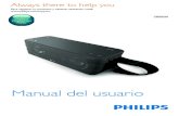 Manual del usuario - Philips · 2014. 10. 8. · consulte la compatibilidad con Bluetooth en el manual de usuario del mismo. • El parlante puede memorizar un máximo de 4 dispositivos