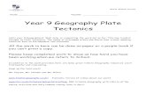 Year 9 Geography Plate Tectonics - Magnus Church of ......Year 9 Geography Plate Tectonics . Hello year 9 Geographers! Well do ne on completing the work set so far. This new booklet