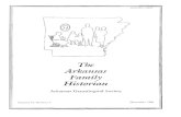Arkansas Family Historian - Arkansas Genealogical Societyomissions, or factual errors is that of the contributor, Manuscript Submissions Submitters of articles and material for possible